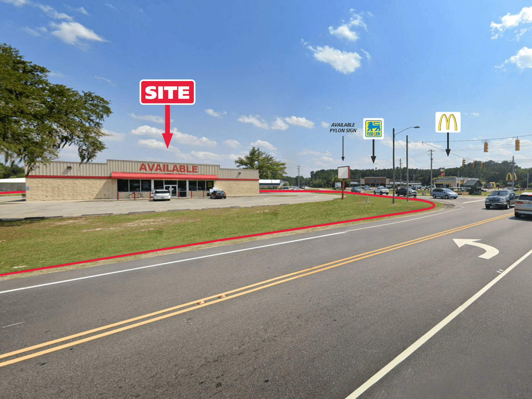 HARD CORNER – 8,000 SF on One Acre – Tabor City, NC
