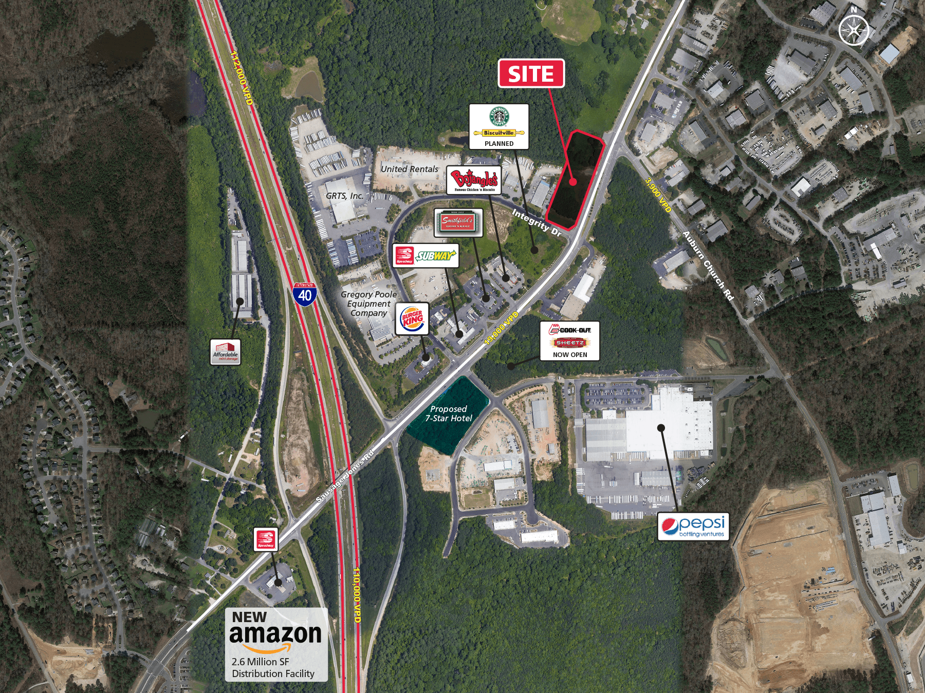 I-40 & Jones Sausage Rd Retail Development – Garner, NC