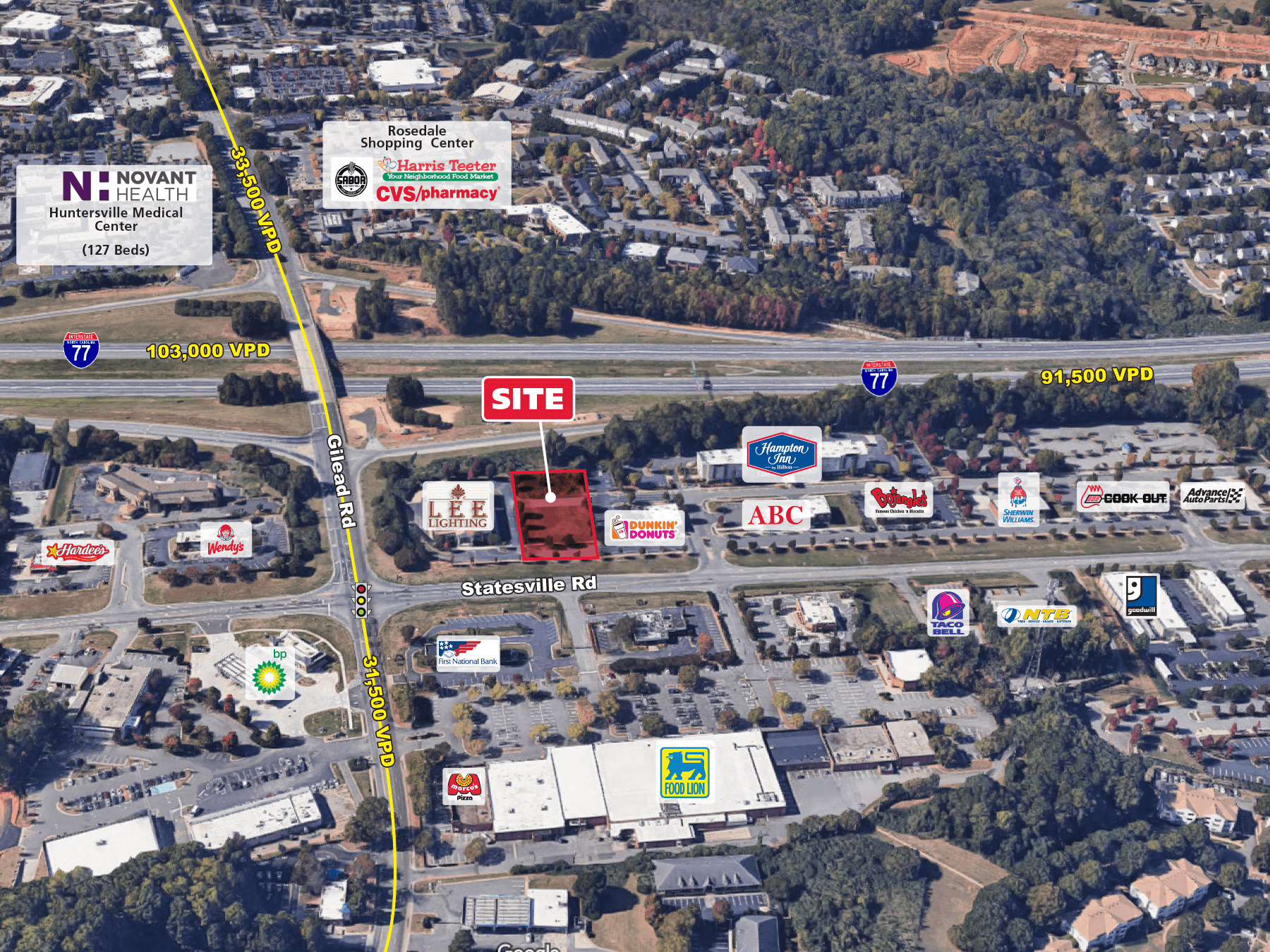 Prime Outparcel Available For Lease or Sale – Huntersville, NC