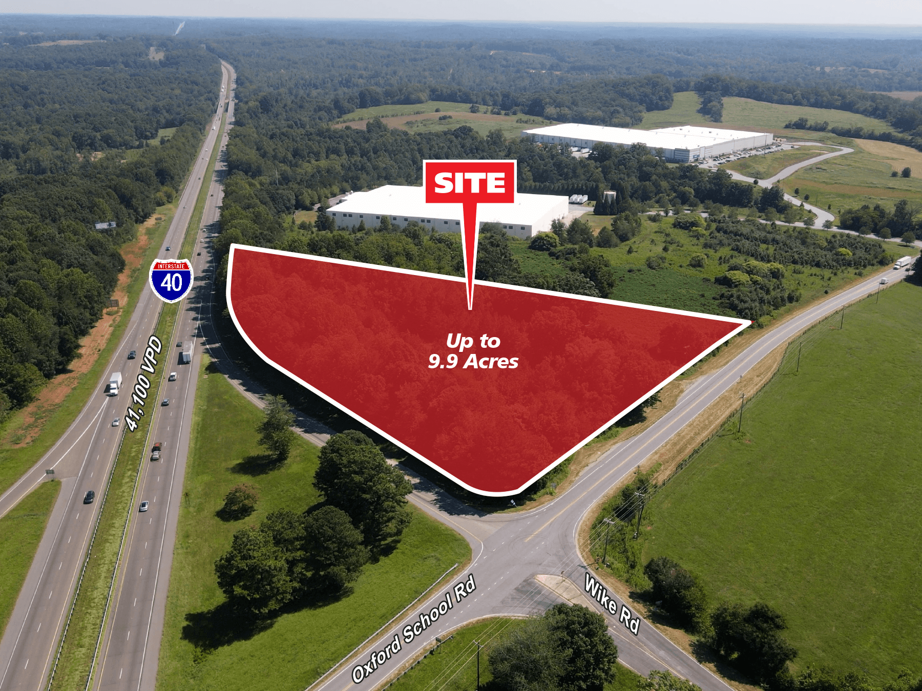 Interstate 40/Oxford School Road (NC-10) Exit Land Available